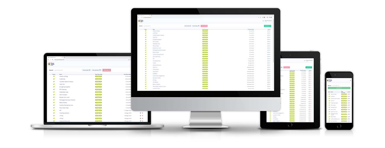 Banner Image showing TrackMySSL.com on several devices