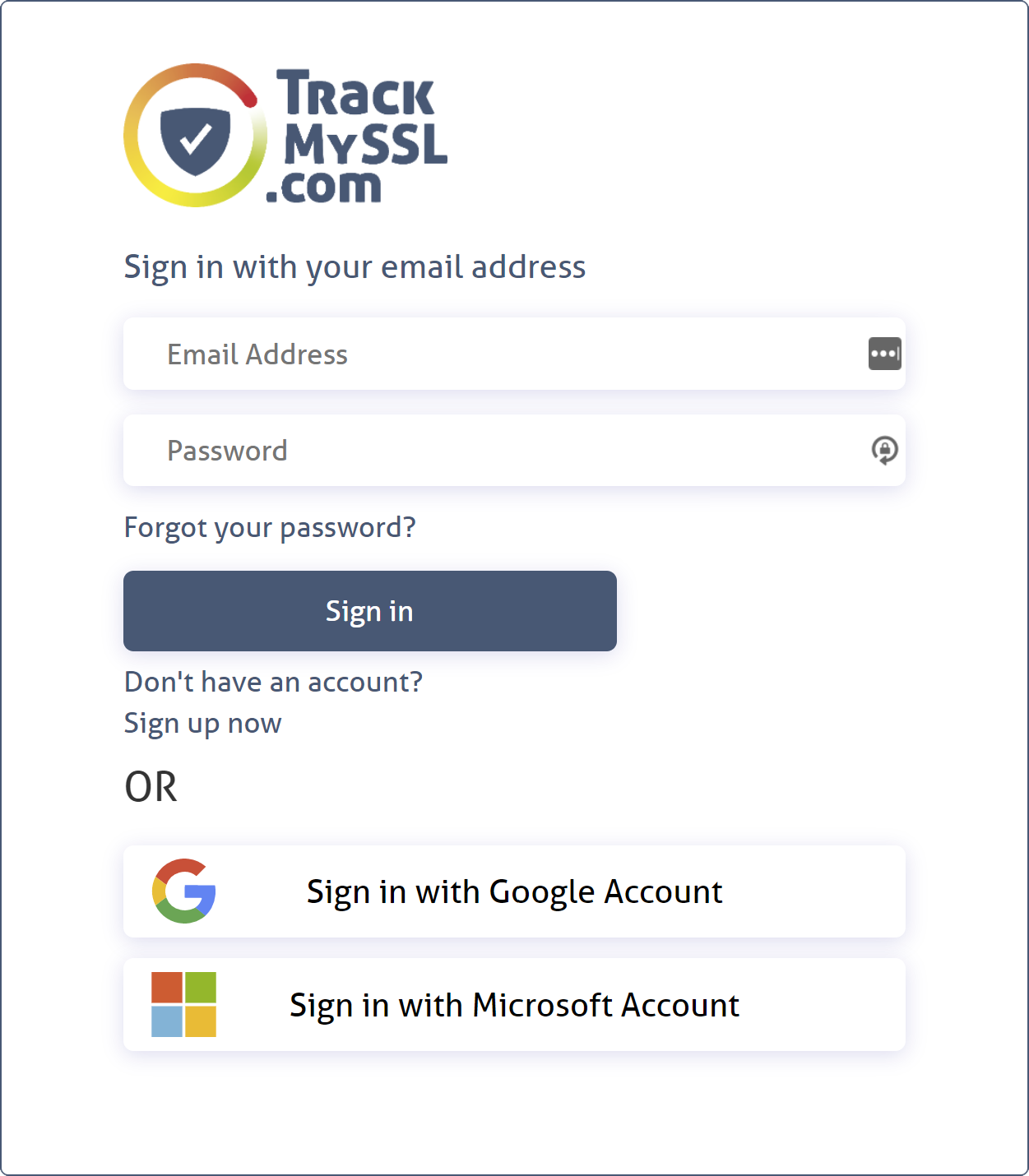 Secure log in & Authentication 